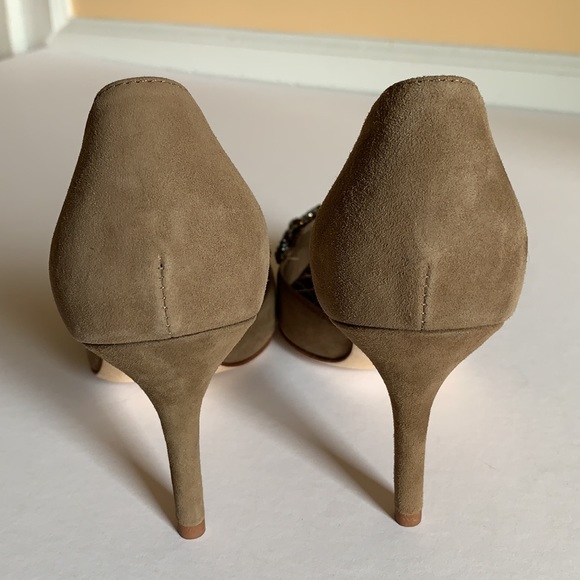 RARE Tory Burch Esme Tan D’Orsays pumps, black diamond - Picture 6 of 13